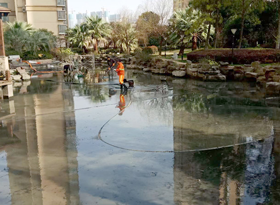 丰泽景观池淤泥清理